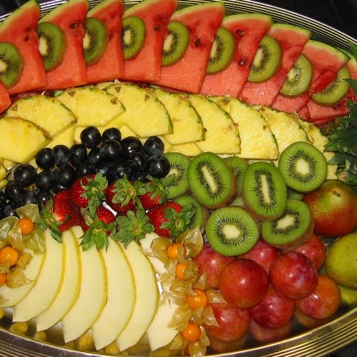 Fruit slice just before serving