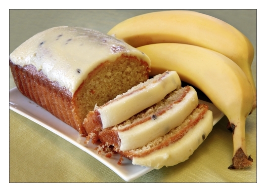 Карамельный кекс с бананом