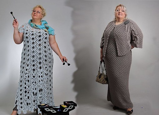 Knitted dresses for fat women 