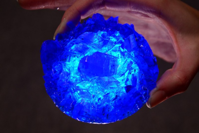 Crystals of copper sulphate