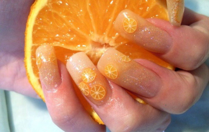 Как нарисовать на ногтях апельсин 