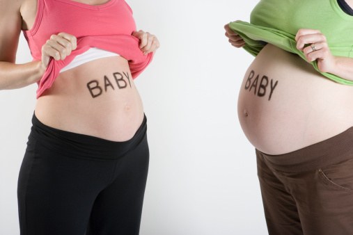 What is the shape of the abdomen during pregnancy boy 
