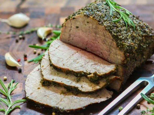 Roast beef with rosemary