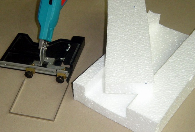 For cutting the foam use a special tool - cutter