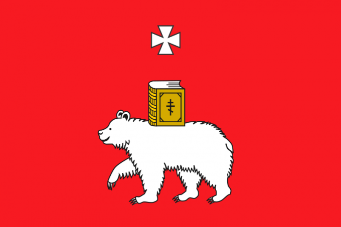 Отчего на гербе Пермского края изображен белый медведь 