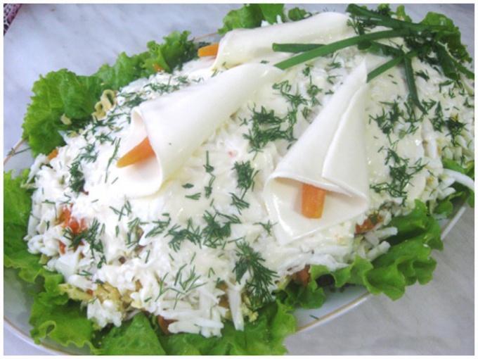 Как приготовить салат «Каллы» 
