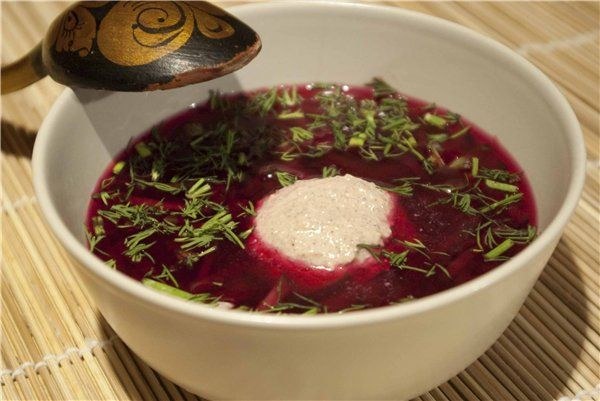 Cold soup of beet recipe 