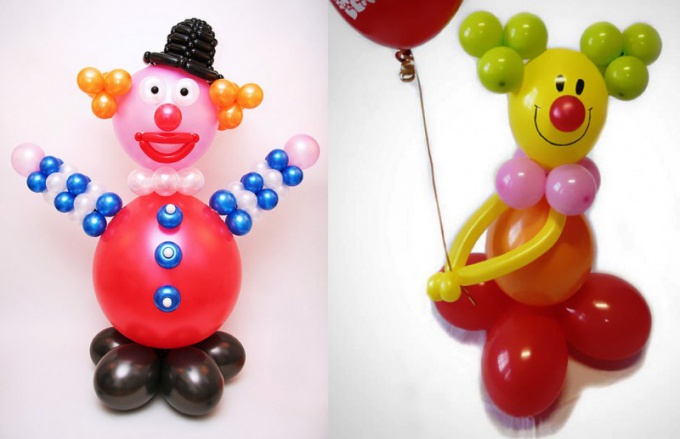 How to make a clown out of balloons with their hands 