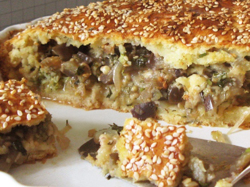 Как приготовить балканский пирог с сыром и баклажанами