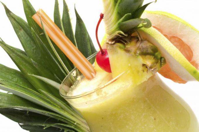 Cocktail recipes with liqueur "Pina colada"