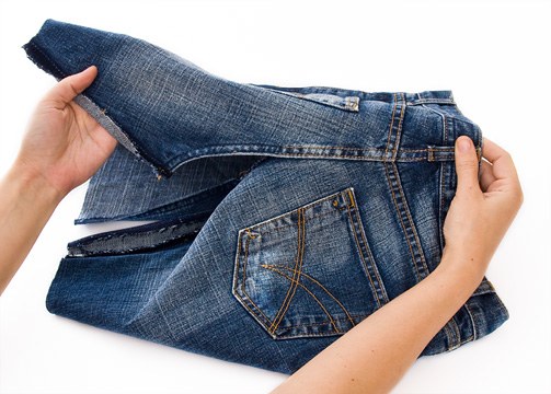 Как сшить юбку из джинсов