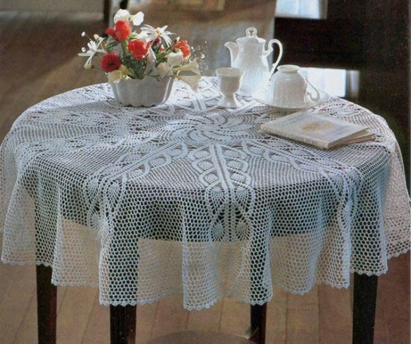 How to tie tablecloth crochet 