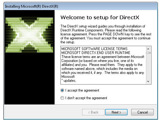 Обновление DirectX