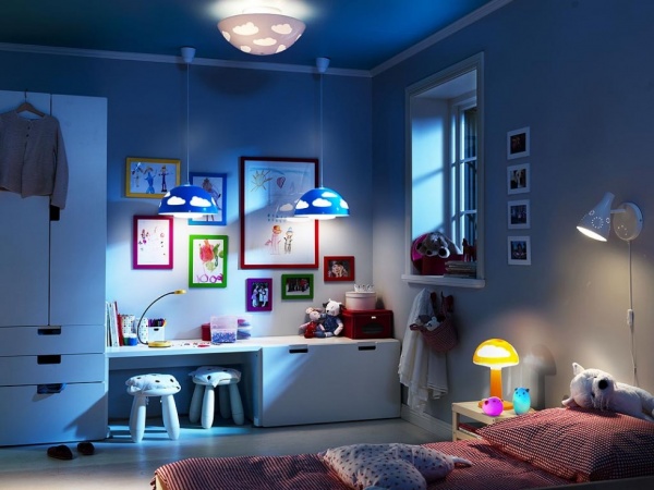 Как выбрать потолочные светильники в детскую комнату