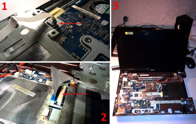 Remove laptop keyboard Acer Aspire V3-571G
