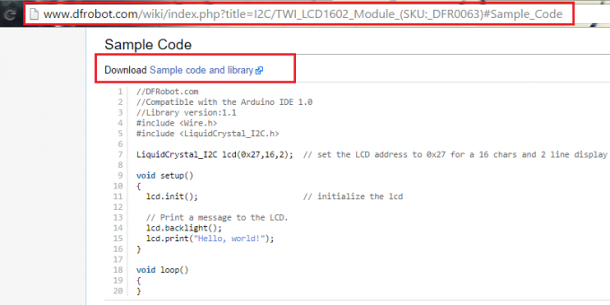 Installing the library LiquidCrystal_I2C