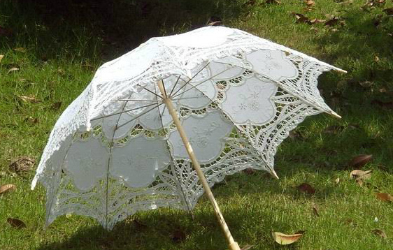How to make lace umbrella parasol with your own hands