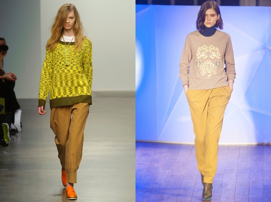 What to wear with pants mustard color