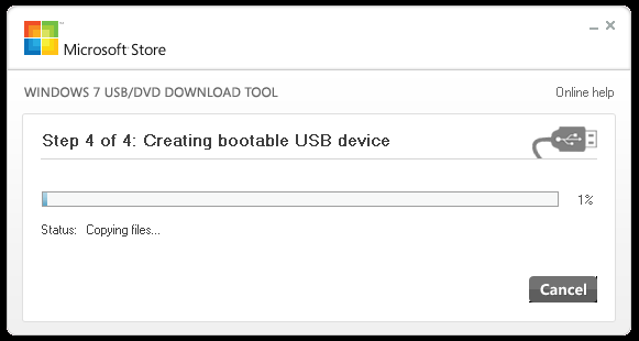 Процедура записи образа USB на флэш