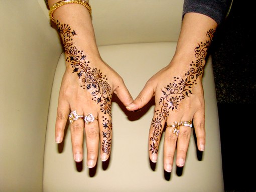 How to make mehendi (patterns on hands at home 