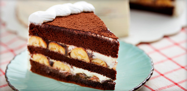 Как приготовить торт с шоколадом и бананом