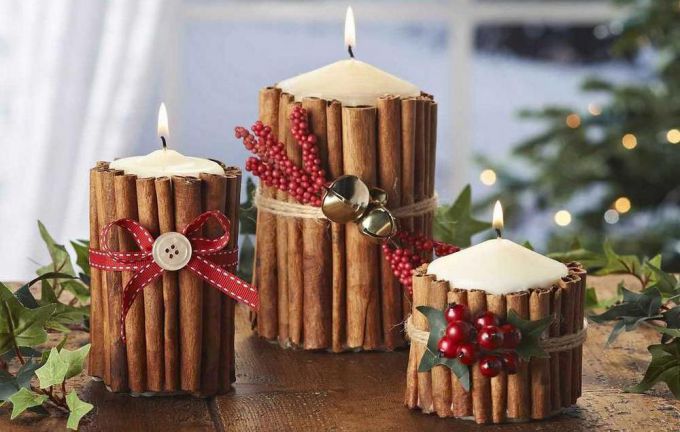Три простых способа украсить свечи для новогоднего декора дома