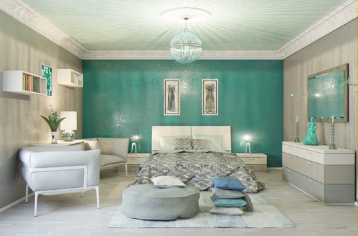 The color effect of the bedrooms for privacy