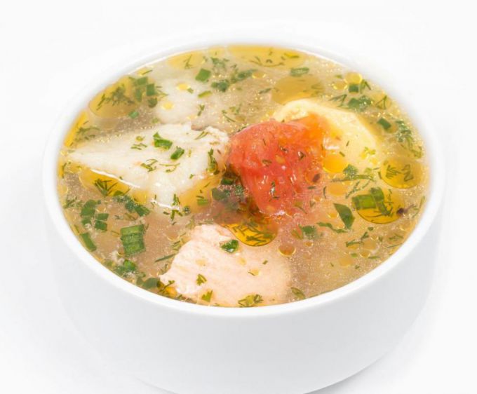 Soup of white fish