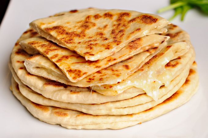 Khachapuri with Suluguni cheese