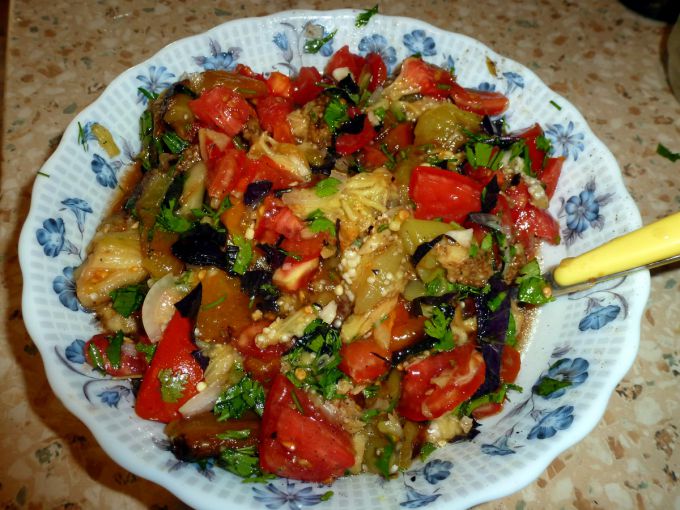 Салат из печеных овощей