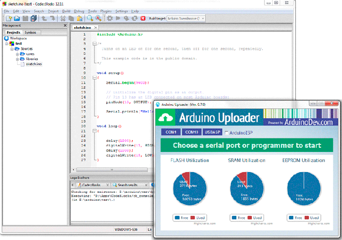 Среда разработки Codeblocks для Arduino