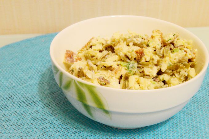 Как приготовить салат со стручковой фасолью и омлетом: пошаговый рецепт с фото