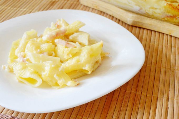 Макаронная запеканка с сыром и ветчиной: пошаговый рецепт с фото