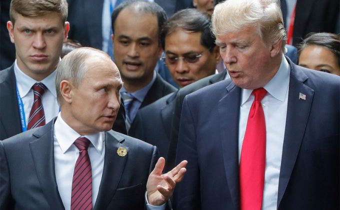 Путин и Трамп на саммите во Вьетнаме