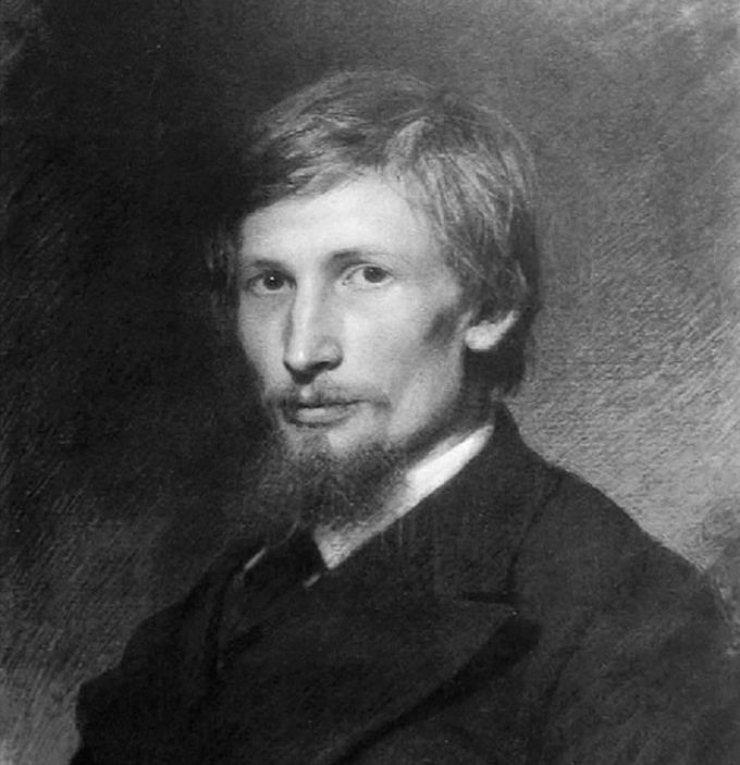 Крамской Иван Николаевич. Портрет Виктора Михайловича Васнецова, 1874.
