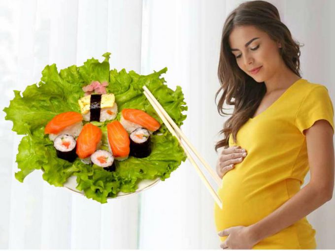 Беременная женщина и японская кухня