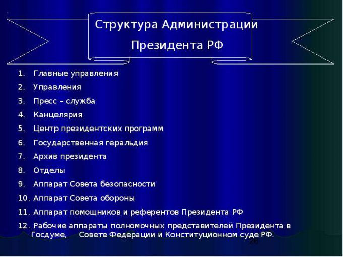 Структура администрации президента РФ