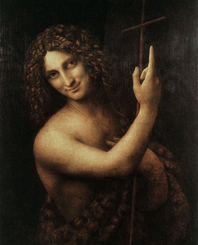 Картина "Иоанн Креститель" Леонардо да Винчи за время своего существования смогла побывать в качестве экспоната во многих ведущих музеях Европы
