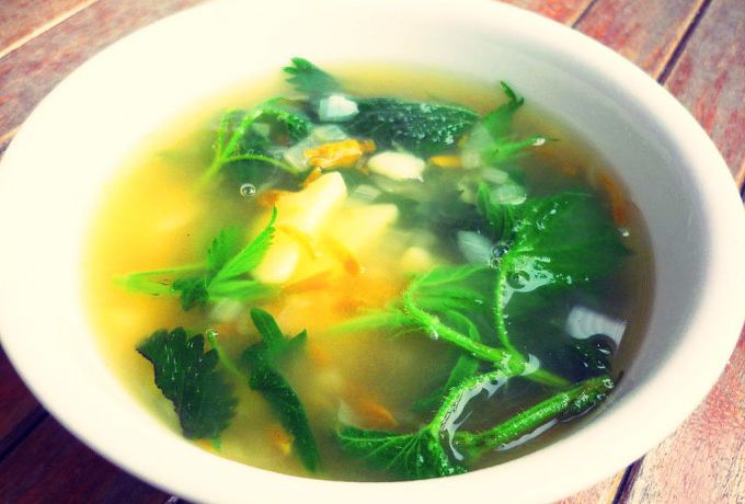 Как сварить весенний суп из крапивы