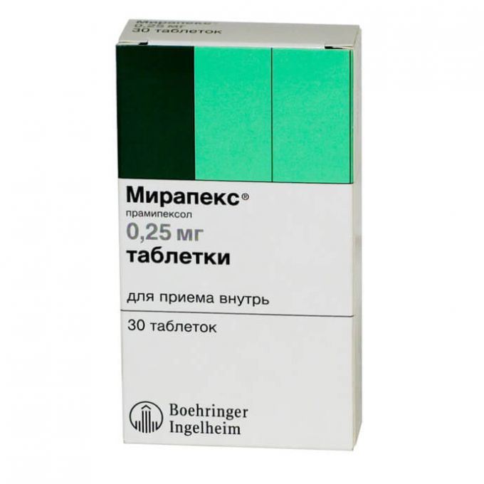 Препарат «Мирапекс» эффективен при терапии, связанной с лечением уточненных двигательных и экстрапирамидных нарушений